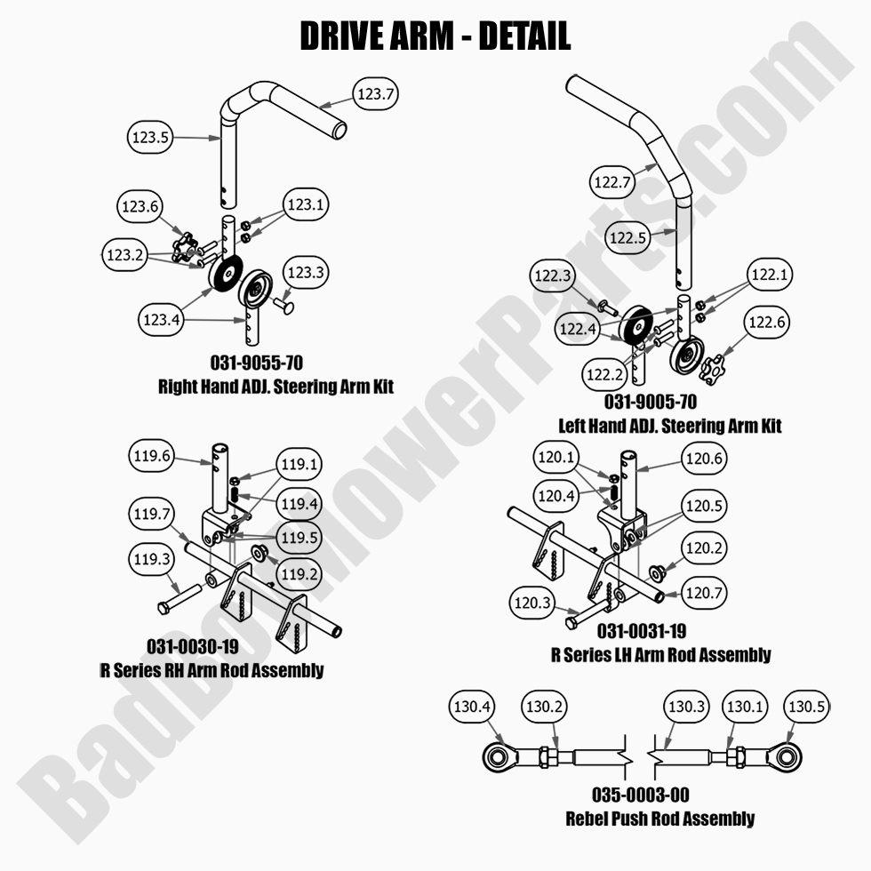 2021 Rebel Drive Arm - Detail